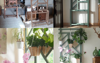 Upcycling : le petit nouveau, un porte-manteau transformé en petit jardin d’intérieur…