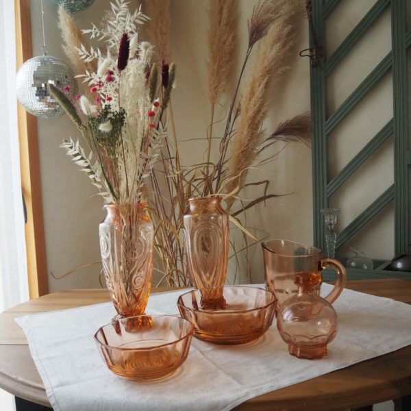 Carafe avec bouchon en verre orangé "Rosaline" – Image 3