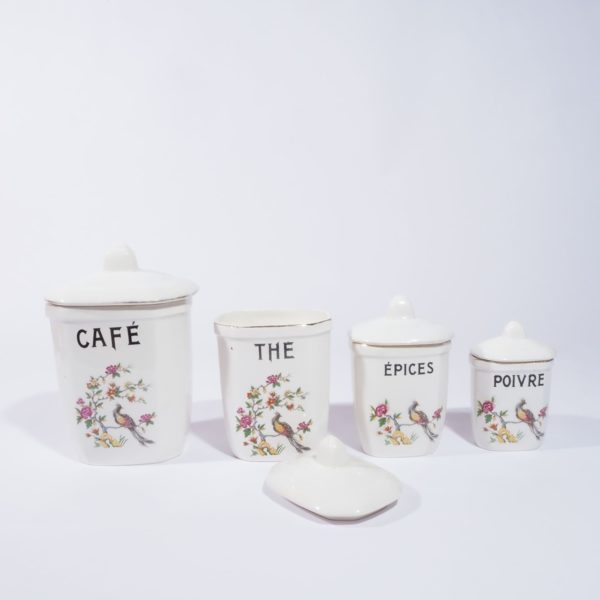 lot-4-pots-a-epices-Digoin-Sarreguemines-decor-Conde-cafe-the-poivre-epices-dont-un-ouvert